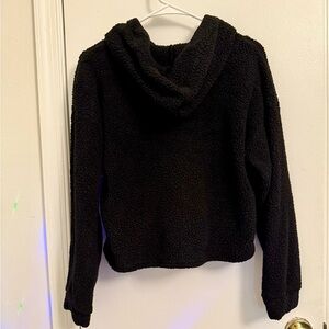 Cozy Black Sherpa Hoodie